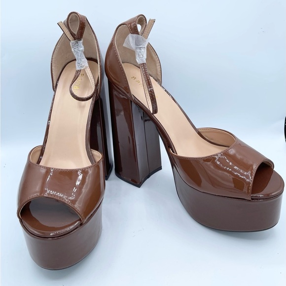 Brand New Bamboo Platform Heels Size 10 - Picture 8 of 17